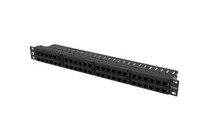 CommScope 760258144 | Unshielded Discrete Distribution Module Panel, Cat 6A, SL, 1U, 48 port, Black
