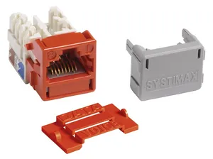 CommScope 760077156 | GigaSPEED XL M-Series Modular Jack, RJ45, Cat6 Unshielded, Orange (100 ea/pkg)