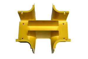 CommScope FGS-MDSP-2B | FiberGuide Dual Drop Downspout with 4x4in Exits, 4x6in, Yellow