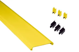 CommScope FGS-MSNC-B/G | FiberGuide Hinged Cover Kit for Horizontal Straight Section, 2x6 and 4x6in, Yellow