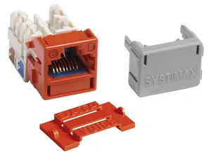 CommScope 760179978 | GigaSPEED X10D M-Series Modular Jack, RJ45, Cat6A Unshielded, Orange (100 ea/pkg)