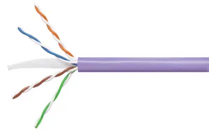 CommScope 760258521 | GigaSPEED XL 3071E-B ETL Verified Category 6 U/UTP Cable, low smoke zero halogen, lilac jacket, 4 pair count, 3000 ft (914.4 m) length, reel