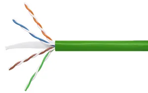 CommScope 884022914/10 | CS34Z3 Category 6 U/UTP Cable, low smoke zero halogen, green jacket, 4 pair count, 1000 ft (305 m) length CommPak