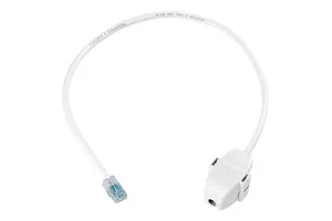 CommScope CO13JX2-88N018 | CommScope Category 6 U/UTP Cord, Plenum, RJ45 to Ceiling connector, 18 in, white