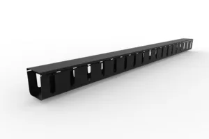 CommScope FGSB-KTW2-D | FiberGuide Vertical Duct Kit with 4in Slot Spacing and Snap-On Cover, 4x4in, Black