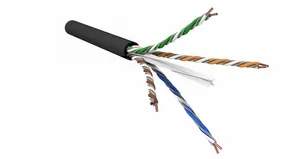 CommScope 760260685 | GigaREACH XL 3073A Category 6 U/UTP Cable, low smoke zero halogen, black jacket, 4 pair count, 1000 ft (305 m) length, reel