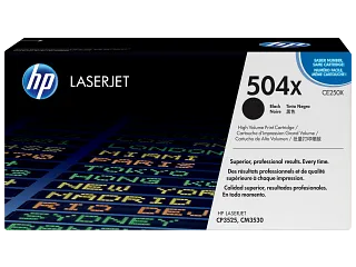 HP 504X High Yield Black Original LaserJet Toner Cartridge (CE250X) — HP product image