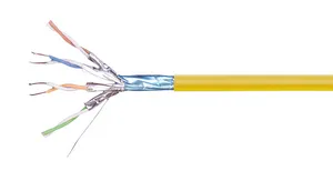 CommScope 884087254/16 | CS44ZB Category 6A F/FTP Cable, low smoke zero halogen, yellow jacket, 4 pair count, 1640 ft (500 m) length, reel