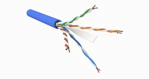 CommScope 760258447 | GigaSPEED XL5 3081B ETL Verified Category 6 U/UTP Cable, low smoke zero halogen, blue jacket, 4 pair count, 1000 ft (305 m) length, WE TOTE box