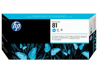 HP 81 Cyan Dye Printhead and Printhead Cleaner (C4951A) — HP product image