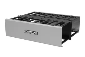 CommScope 760260370 | CableGuide 360 Horizontal Trough Kit, 3 RU, 19 in, Double Sided, Silver
