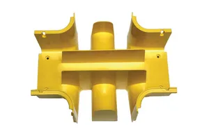 CommScope FGS-MDSP-2B-IMP | FiberGuide Dual Drop Downspout with Dividers, 4x6in, Yellow
