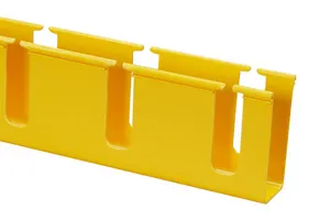 CommScope FGS-KTW1-E | FiberGuide Vertical Duct Kit with 4in Slot Spacing and Snap-On Cover, 2x1in, Yellow