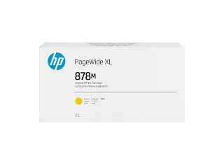 HP 878M 1-liter Yellow PageWide XL Ink Cartridge (312Z7A) — HP product image