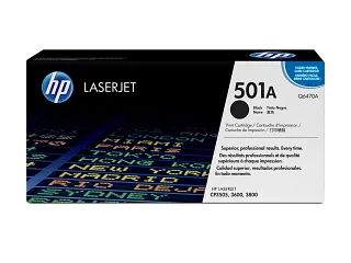 HP 501A Black Original LaserJet Toner Cartridge (Q6470A) — HP product image