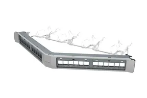 CommScope 760251246 | SYSTIMAX 360 Shielded Angled Modular Panel, Empty, 1U, 24 port, Silver