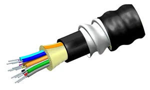 CommScope 760134858 | Fiber indoor/outdoor cable, TeraSPEED Riser/LSZH rated, Distribution, interlocking aluminum armored, Singlemode G.652.D and G.657.A1, 24 fiber single-unit