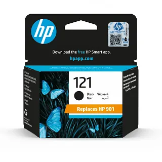 HP 121 Black Original Ink Cartridge (CC640HE) — HP product image