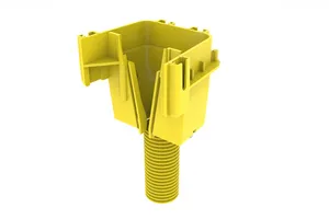 CommScope FGS-ASRI-5F/NS | FiberGuide Adapter Kit, Square to 2" Round, 4x4in, 5ft Solid, Yellow