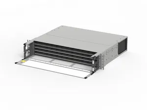 CommScope 760253797 | Propel 2RU fixed tray fiber panel, accepts Propel ULL modules or adapter packs, providing up to 96 duplex LC ports, 96 MPO ports or 192 SN ports (384f)