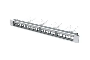 CommScope 760251248 | SYSTIMAX 360 Shielded Modular Panel, Empty, 1U, 24 port, Silver
