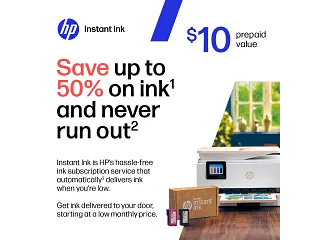 HP Instant Ink US 10USD HP Store NP Code (D88Q6AN) — HP product image