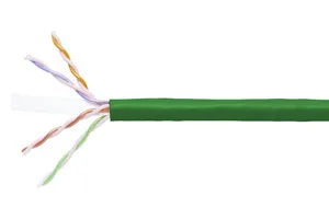 CommScope 760249102 | GigaSPEED XL 2071E ETL Verified Category 6 U/UTP Cable, plenum, green jacket, 4 pair count, 1000 ft (305 m) length, WE TOTE box