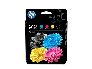 HP 912 4-pack Black/Cyan/Magenta/Yellow Original Ink Cartridges (6ZC74AE) — HP product image