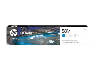 HP 981A Cyan Original PageWide Cartridge (J3M68A) — HP product image