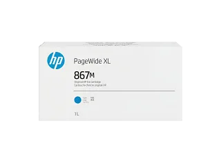 HP 867M 1-liter Cyan PageWide XL Ink Cartridge (3ED97A) — HP product image