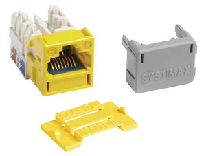 CommScope 760092387 | GigaSPEED X10D M-Series Modular Jack, RJ45, Cat6A Unshielded, Yellow