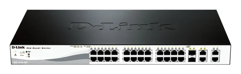 D-Link 24-Port 10/100Base-T PoE with 2 * 1000BaseT Copper.. DES-1210-28P product image