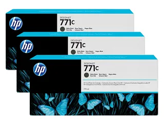 HP 771C 3-pack 775-ml Matte Black DesignJet Ink Cartridges (B6Y31A) — HP product image