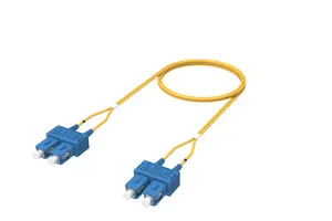 CommScope 2105092-5 | Fiber Optic Patch Cord, Duplex, OS2, SC/UPC to SC/UPC, LSZH & OFNR, yellow, 5 m