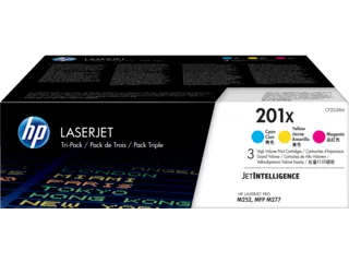 HP 201X 3-pack High Yield Cyan/Magenta/Yellow Original LaserJet Toner Cartridges (CF253XM) — HP product image