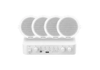 Hikvision DS-QAE0KA60206-4 Analog Audio Kit with 60W Analog Amplifier and 4* 6W Ceiling Speakers