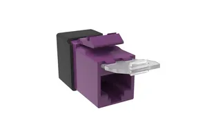 CommScope 760257223 | SL-Series Modular Jack, RJ45, Cat6A Unshielded, with Dust Cover, Violet