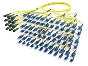 CommScope UNGRWLU8M | Ultra Low Loss (ULL) MPO16 (Unpinned) Push-Pull to LC/UPC Uniboot, Ruggedized Fanout Cable, 144-Fiber, Dual Rated (OFNR/LSZH)