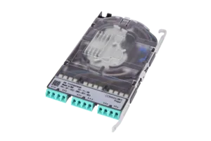 CommScope 760255047 | Propel Multimode Splice Cassette, 12LC with internal shutters, OM4 ribbon fiber pigtail, Method B Enhanced ULL