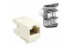 CommScope 8-1345055-1 | SL110 Series Modular Jack, RJ45, category 6, T568A/T568B, unshielded, without dust cover, light almond