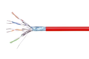 CommScope 884070054/16 | CS44ZB Category 6A F/FTP Cable, low smoke zero halogen, red jacket, 4 pair count, 1640 ft (500 m) length, reel