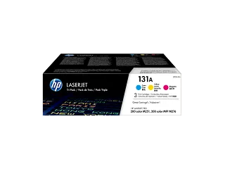 HP 131A 3-pack Cyan/Magenta/Yellow Original LaserJet Toner Cartridges (U0SL1AM) — HP product image