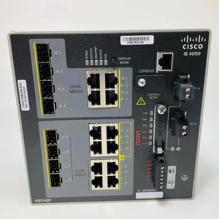 Cisco IE-4000-4GC4GP4G-E 12-Port Layer 3 Switch