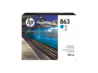 HP 863 500-ml Cyan PageWide XL Ink Cartridge (F9K40A) — HP product image