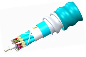 CommScope 760126540 | Fiber indoor cable, LazrSPEED Riser Distribution, interlocking aluminum armored, Multimode OM4, 48 fiber multi-unit with 12 fiber subunits, gel-free, Feet