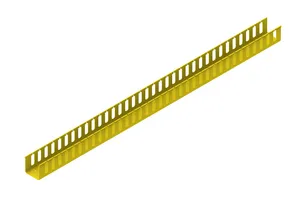 CommScope FGS-MSHS-KT | FiberGuide Vertical Straight Section with 2in Slot Spacing, 4x4in, Yellow