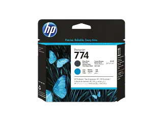 HP 774 Matte Black/Cyan DesignJet Printhead (P2W01A) — HP product image