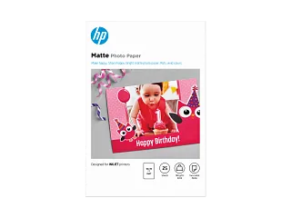 HP Matte Photo Paper 180 g/m2 10 x 15 cm (101 x 152 mm) 25 sheets (7HF70A) — HP product image