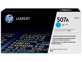HP 507A Cyan Original LaserJet Toner Cartridge (CE401A) — HP product image