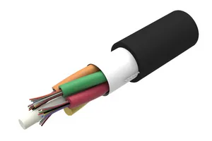 CommScope 760256141 | Fiber Indoor/outdoor Cable, Low Smoke Zero Halogen / 48 fiber Microsheath,, Gel-free, Singlemode , Meters jacket marking, Black jacket color, B2ca flame rating